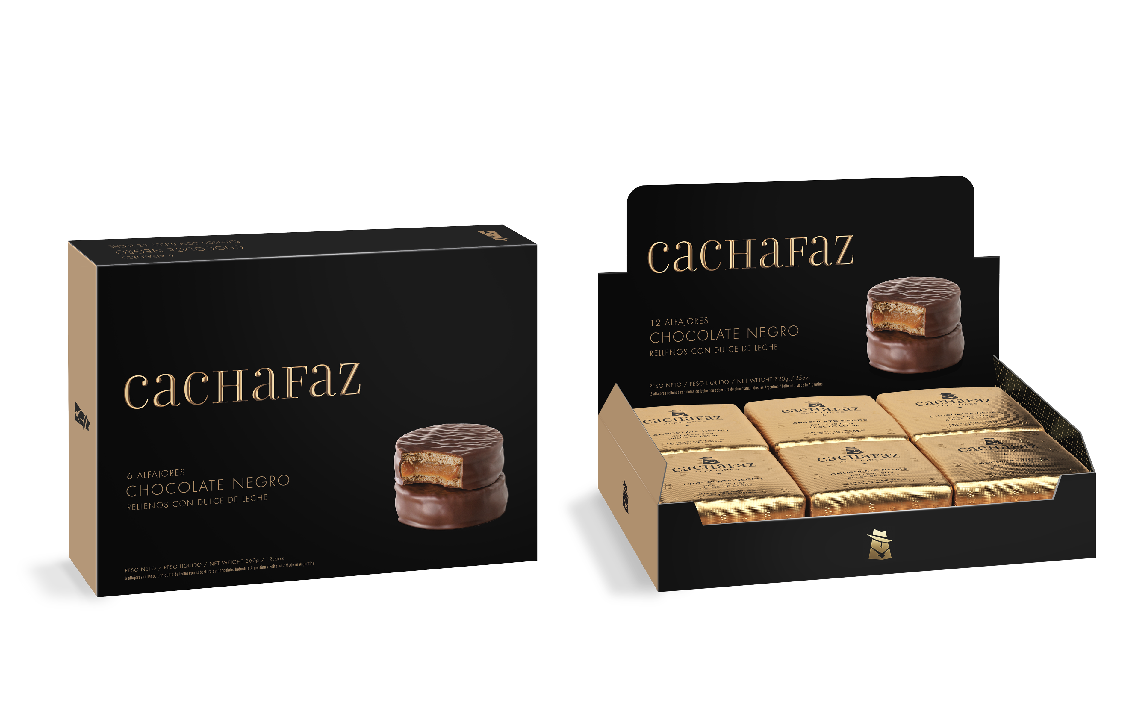 ALFAJOR DE CHOCOLATE NEGRO